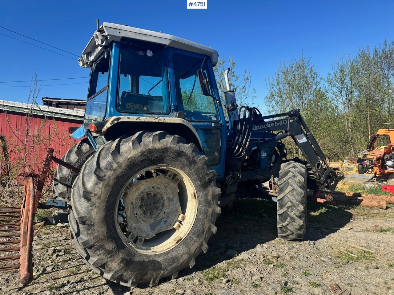 Máy cày 1987 Ford 6610 4x4 w/ Front loader.: hình 8