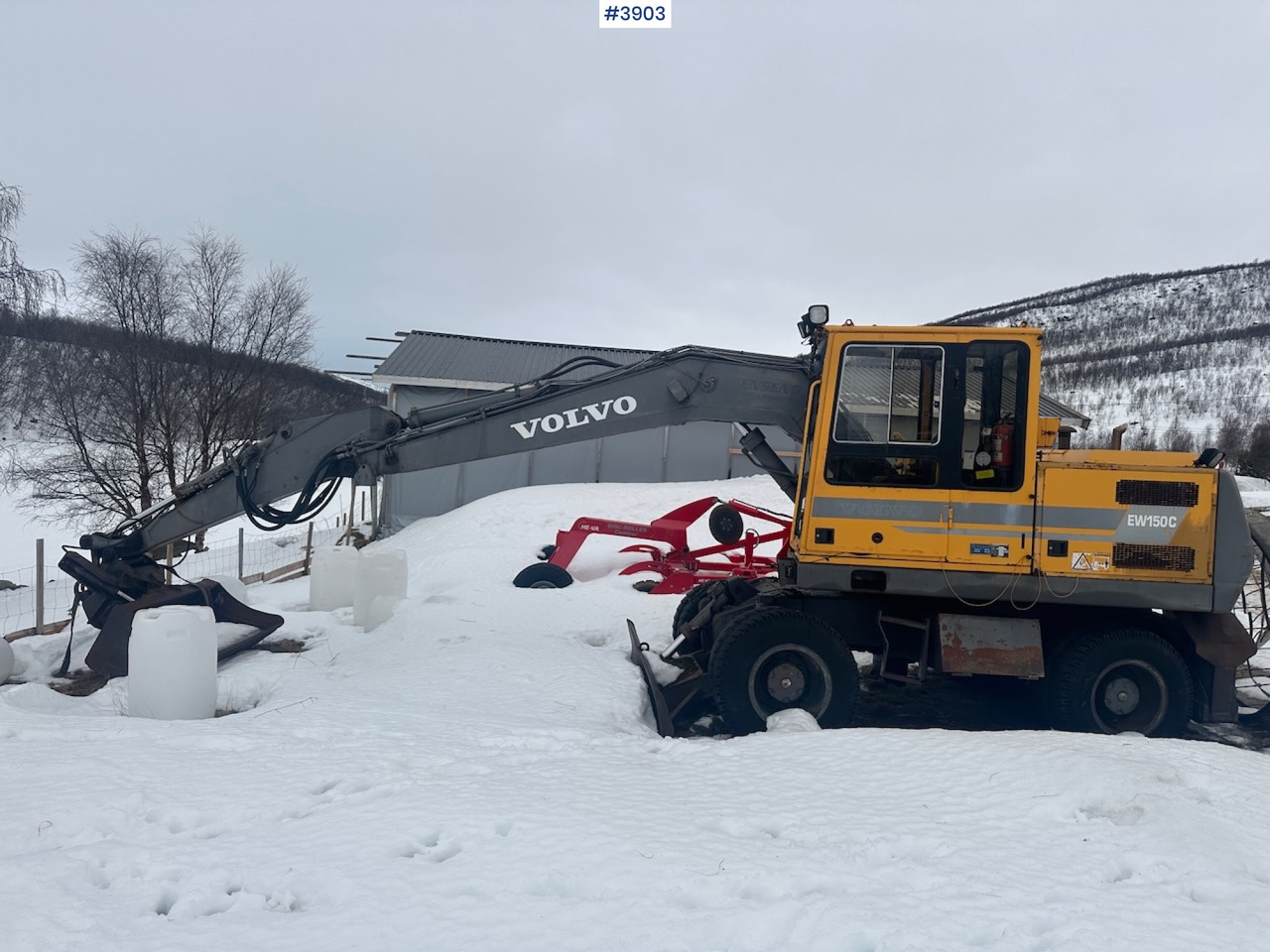 1998 Volvo EW150C wheel digger rep object w/ sanding bucket - Máy xúc: hình 3 1998 Volvo EW150C wheel digger rep object w/ sanding bucket - Máy xúc: hình 3