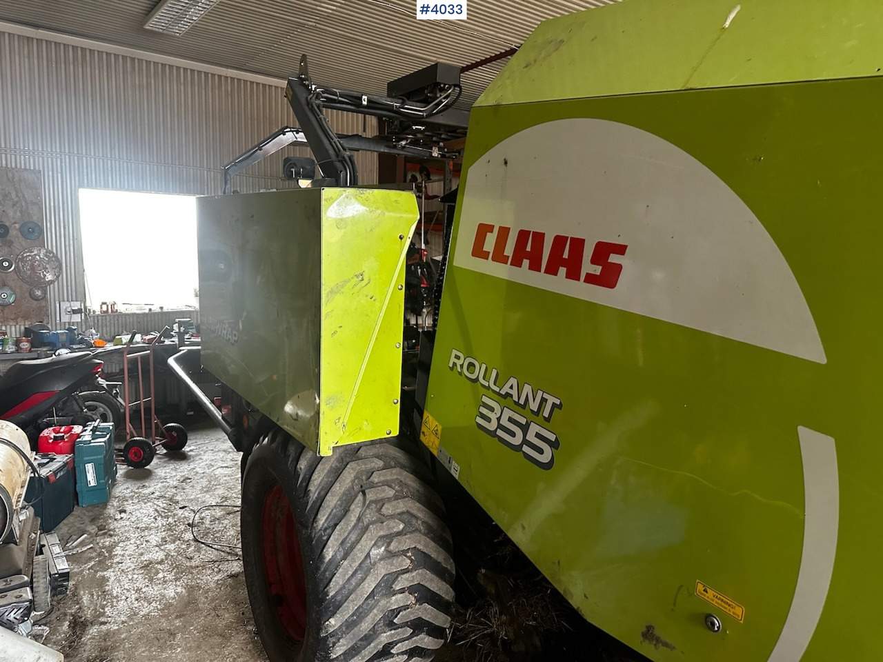 Trang thiết bị dàn trải 2008 Claas rollant 355 uniwrap round baler press: hình 6