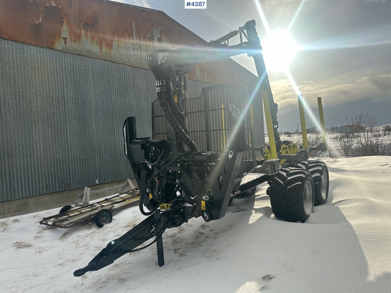 2023 Palms u12 timber trailer w/ Palms 5,85 krane. Never used. - Rơ moóc chở gỗ: hình 5 2023 Palms u12 timber trailer w/ Palms 5,85 krane. Never used. - Rơ moóc chở gỗ: hình 5