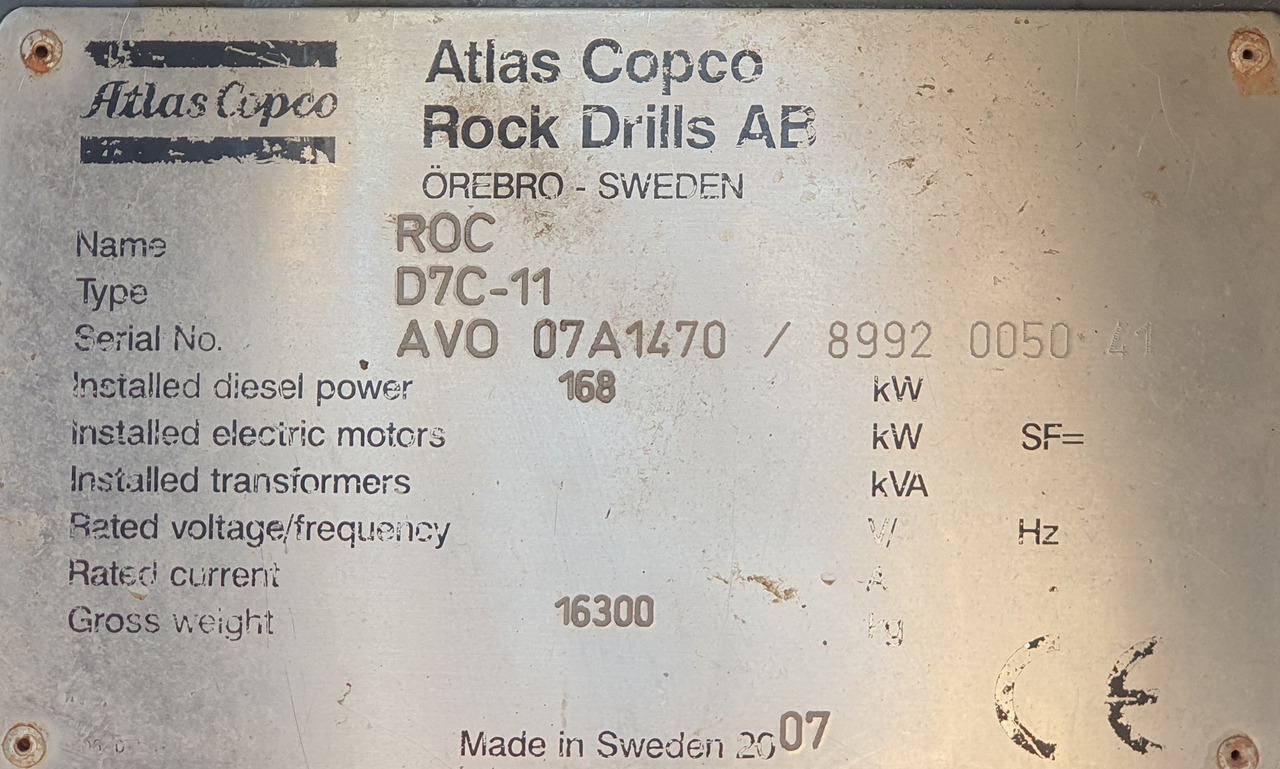 Giàn khoan Atlas Copco ROC D7c-11: hình 12