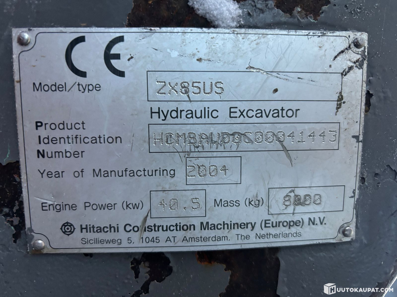 Máy xúc bánh xích Hitachi Zaxis ZX85 with mono boom + Engcon. 2004. Tracked excavator, Tornio: hình 18 Máy xúc bánh xích Hitachi Zaxis ZX85 with mono boom + Engcon. 2004. Tracked excavator, Tornio: hình 18