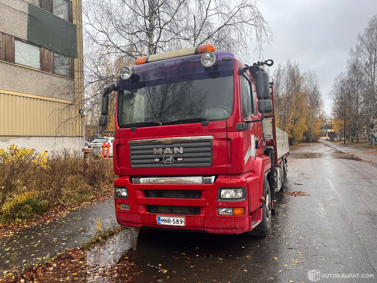 MAN TGA 26.400, kuorma-auto nosturilla, 2008, Helsinki - Xe tải thùng lửng/ Phẳng, Xe cẩu tự hành: hình 2 MAN TGA 26.400, kuorma-auto nosturilla, 2008, Helsinki - Xe tải thùng lửng/ Phẳng, Xe cẩu tự hành: hình 2