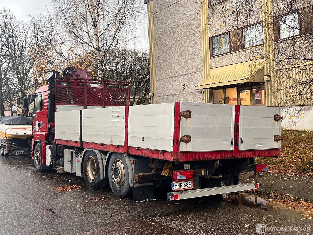 MAN TGA 26.400, kuorma-auto nosturilla, 2008, Helsinki - Xe tải thùng lửng/ Phẳng, Xe cẩu tự hành: hình 4 MAN TGA 26.400, kuorma-auto nosturilla, 2008, Helsinki - Xe tải thùng lửng/ Phẳng, Xe cẩu tự hành: hình 4