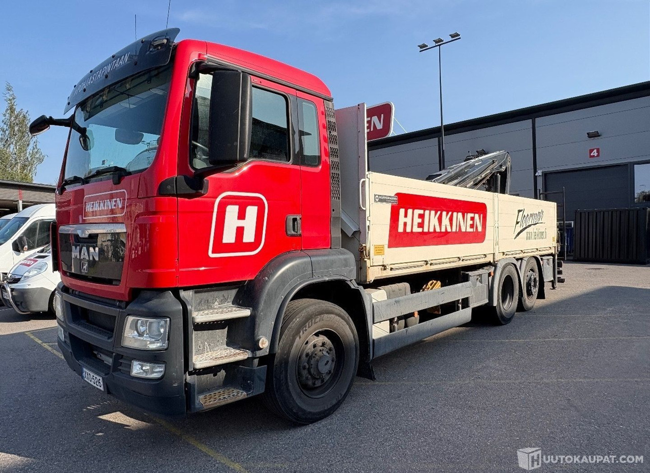 MAN TGS 26.440, 6x2, avolavakuorma-auto 6500mm HIAB 166 Pro nosturilla, 2012, Vantaa - Xe tải thùng lửng/ Phẳng, Xe cẩu tự hành: hình 1 MAN TGS 26.440, 6x2, avolavakuorma-auto 6500mm HIAB 166 Pro nosturilla, 2012, Vantaa - Xe tải thùng lửng/ Phẳng, Xe cẩu tự hành: hình 1