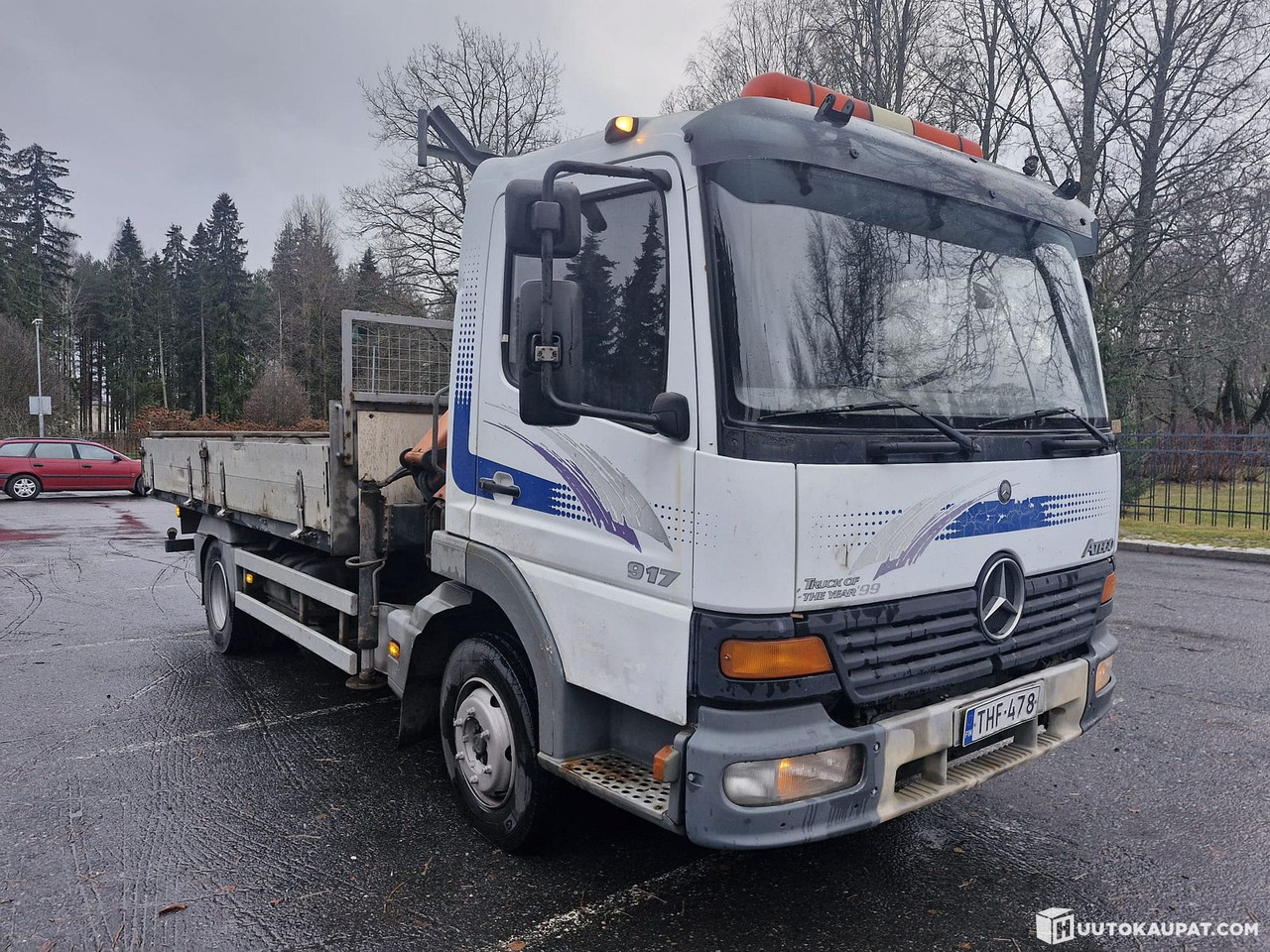 Mercedes-Benz Atego Palfingerillä, 1999, Tampere - Xe tải thùng lửng/ Phẳng, Xe cẩu tự hành: hình 3 Mercedes-Benz Atego Palfingerillä, 1999, Tampere - Xe tải thùng lửng/ Phẳng, Xe cẩu tự hành: hình 3