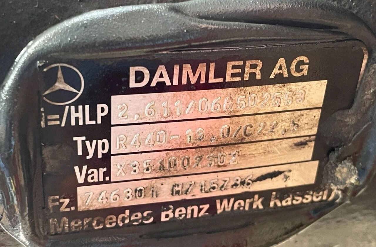 Mercedes-Benz ACTROS MP 4 2,611 R440-13 truck - Trục sau cho Xe tải: hình 3 Mercedes-Benz ACTROS MP 4 2,611 R440-13 truck - Trục sau cho Xe tải: hình 3
