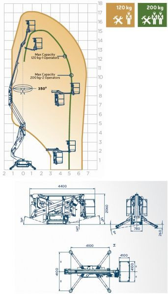 Oil&Steel Octopus 17 podnośnik koszowy na gąsienicach 17 m - Xe nâng người chân nhện bánh: hình 4 Oil&Steel Octopus 17 podnośnik koszowy na gąsienicach 17 m - Xe nâng người chân nhện bánh: hình 4