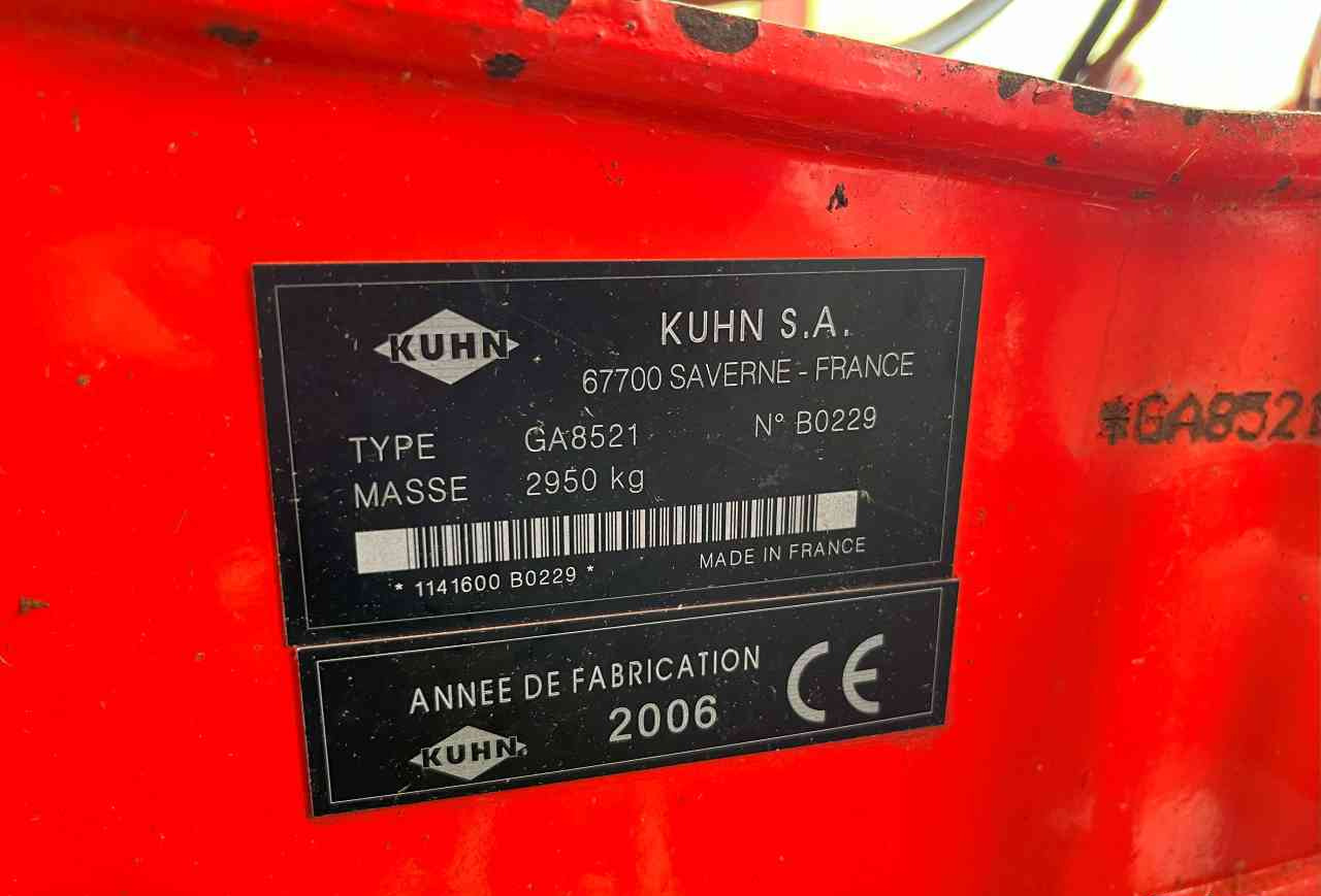 Kuhn GA 8521 zwadhark zwiller rugger rake weidebouwmachines - Dàn trải/ Cào: hình 5 Kuhn GA 8521 zwadhark zwiller rugger rake weidebouwmachines - Dàn trải/ Cào: hình 5