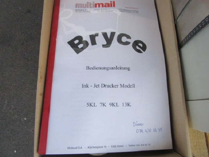 Thiết bị in ấn ADRESSIERER BRYCE BOS 13K: hình 6