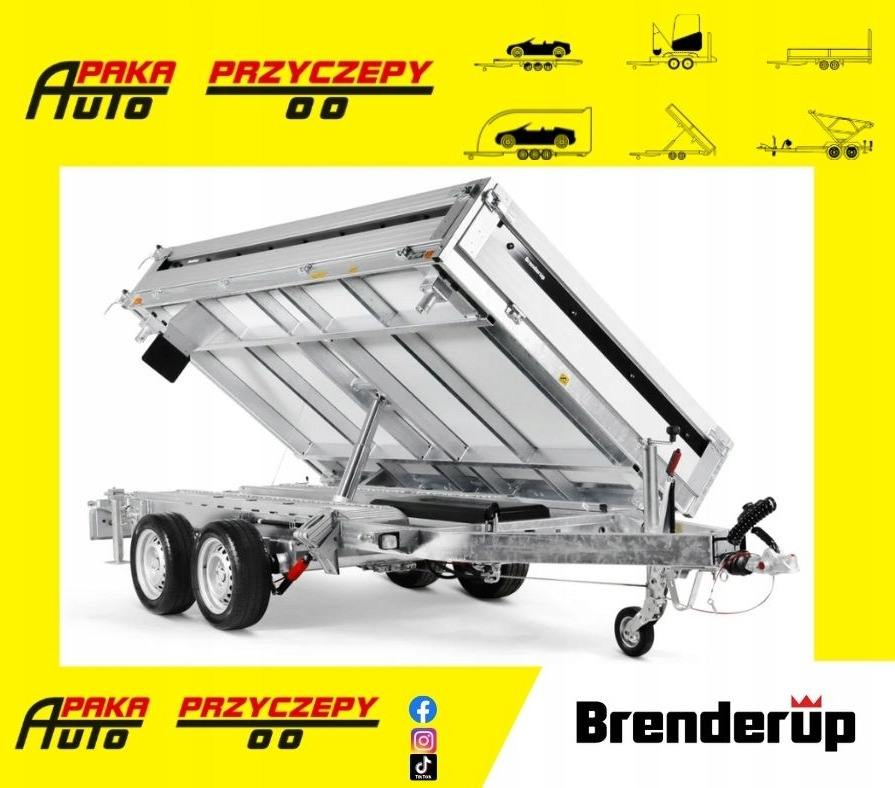 Wywrotka trójstronna 3,25x1,80 Brenderup 3500 / Three-way tipper 3,25x1,80 Brenderup 3500 - Rơ moóc ben: hình 1 Wywrotka trójstronna 3,25x1,80 Brenderup 3500 / Three-way tipper 3,25x1,80 Brenderup 3500 - Rơ moóc ben: hình 1