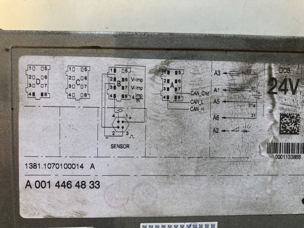 Mercedes-Benz VDO Kienzle Fahrtenschreiber 1381.1070100014 24V 1381 - Máy đo tốc độ cho Xe tải: hình 2 Mercedes-Benz VDO Kienzle Fahrtenschreiber 1381.1070100014 24V 1381 - Máy đo tốc độ cho Xe tải: hình 2