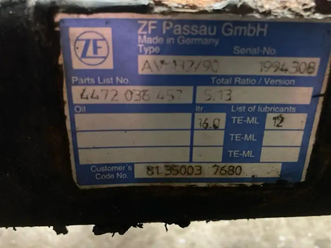 ZF Hinterachse Axis ZF AV132/90 5,13 4472036457 MAN Lions City A21 - Trục sau cho Xe bus: hình 2 ZF Hinterachse Axis ZF AV132/90 5,13 4472036457 MAN Lions City A21 - Trục sau cho Xe bus: hình 2