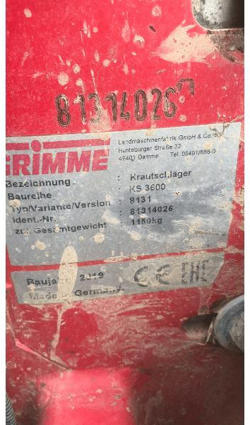 GRIMME KS3600 - Máy trồng và thu hoạch khoai tây: hình 4 GRIMME KS3600 - Máy trồng và thu hoạch khoai tây: hình 4