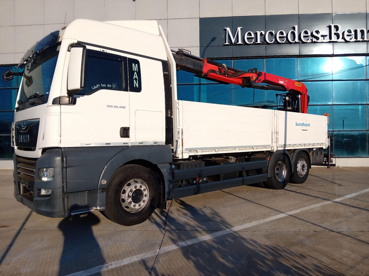 MAN TGX 26.460 6×2, Palfinger Crane PK 18001L - Xe tải thùng lửng/ Phẳng, Xe cẩu tự hành: hình 2 MAN TGX 26.460 6×2, Palfinger Crane PK 18001L - Xe tải thùng lửng/ Phẳng, Xe cẩu tự hành: hình 2