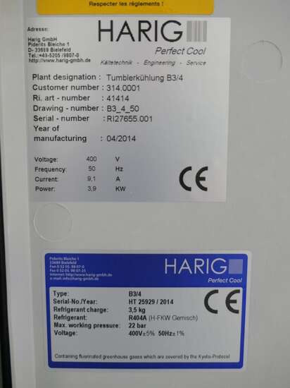 Máy thực phẩm Henneken glycol cooling unit B3/4: hình 7