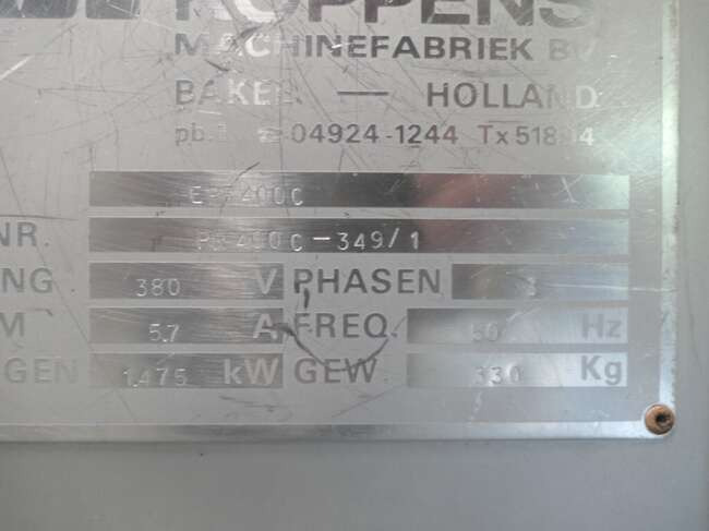 Máy thực phẩm Koppens breading machine PR400C: hình 6