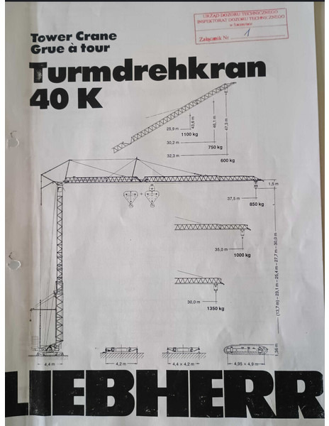 Liebherr 40K, 3x TS 30m HuH, perfect condition - Cần cẩu tháp: hình 3 Liebherr 40K, 3x TS 30m HuH, perfect condition - Cần cẩu tháp: hình 3