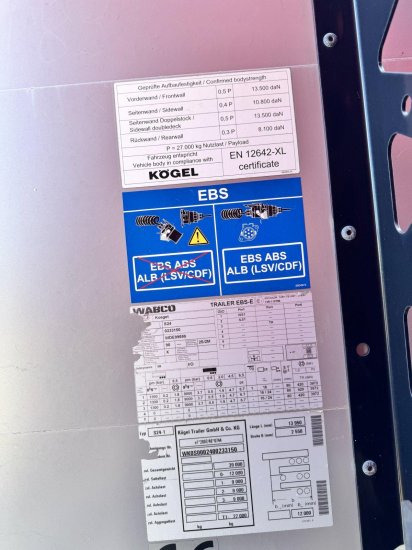 Kögel SN 24-1 - Sơ mi rơ moóc mui bạt: hình 3 Kögel SN 24-1 - Sơ mi rơ moóc mui bạt: hình 3