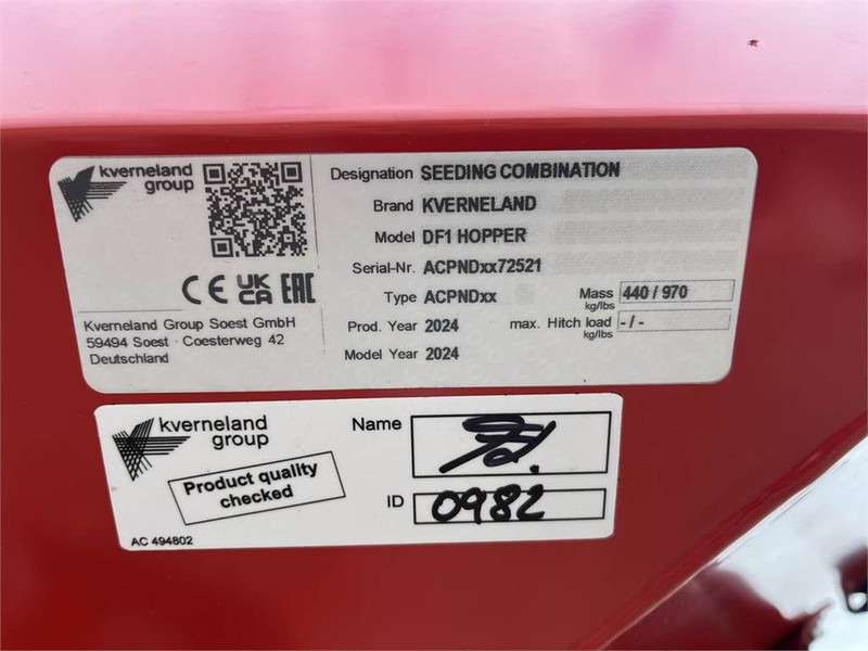 Kverneland DF1 ELDOS - Máy gieo hạt: hình 4 Kverneland DF1 ELDOS - Máy gieo hạt: hình 4