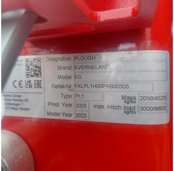 Kverneland EG 100-200-4 schaar - Cày: hình 5 Kverneland EG 100-200-4 schaar - Cày: hình 5