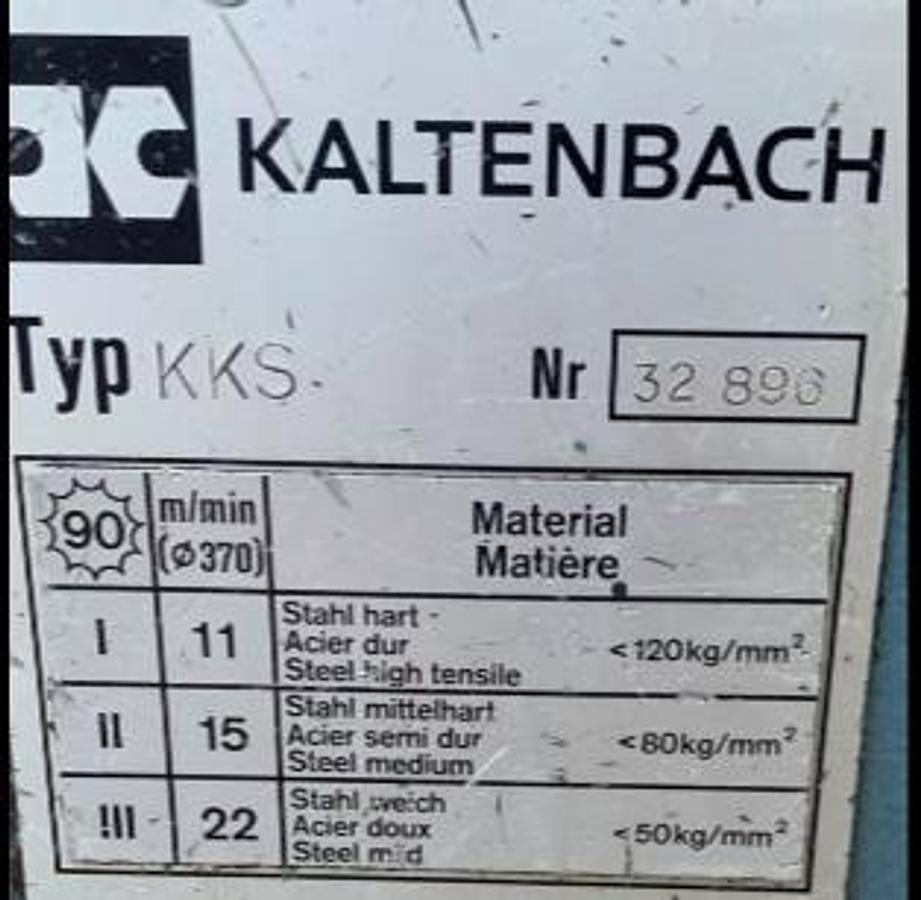 Metallkreissäge KALTENBACH - Máy gia công kim loại: hình 4 Metallkreissäge KALTENBACH - Máy gia công kim loại: hình 4