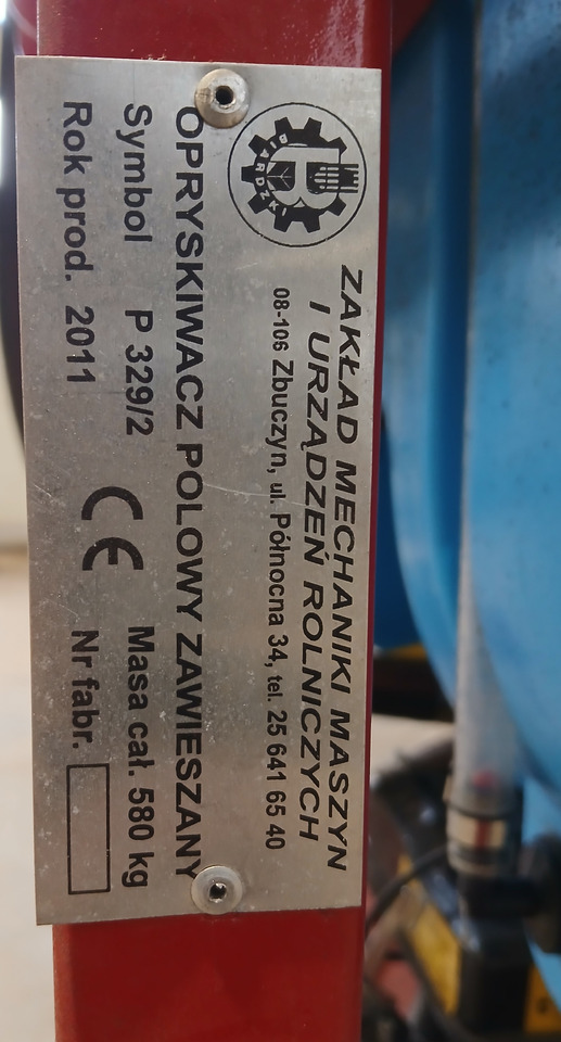 P329/2  - Máy xịt gắn trên máy cày: hình 2 P329/2  - Máy xịt gắn trên máy cày: hình 2