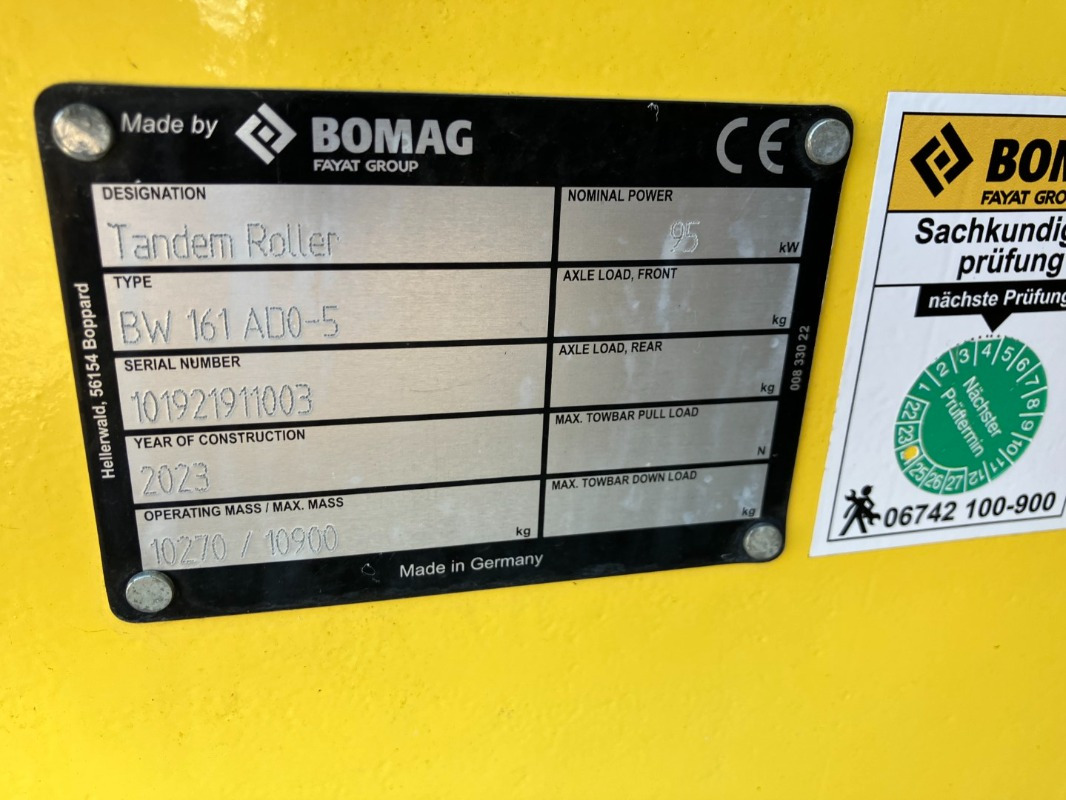 BOMAG DE BW 161 ADO-5 STage V/Tier 4f - Máy lăn đường: hình 2 BOMAG DE BW 161 ADO-5 STage V/Tier 4f - Máy lăn đường: hình 2