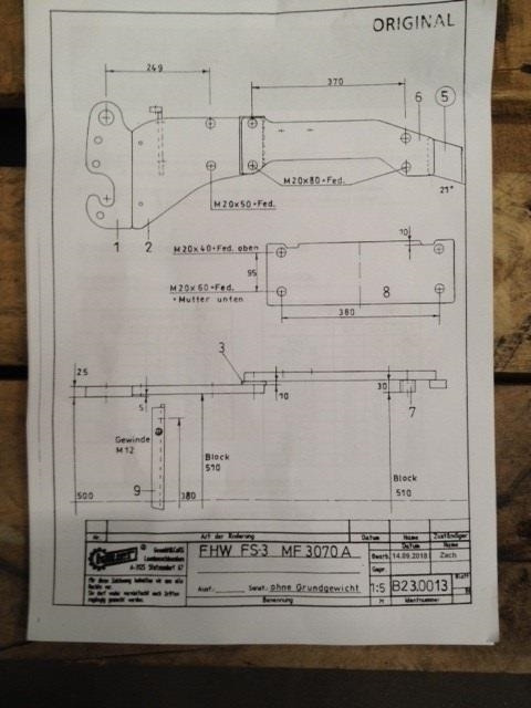 Hauer FS-3 Sidevanger MF 3070 2WD - Đính kèm cho Máy móc nông nghiệp: hình 4 Hauer FS-3 Sidevanger MF 3070 2WD - Đính kèm cho Máy móc nông nghiệp: hình 4