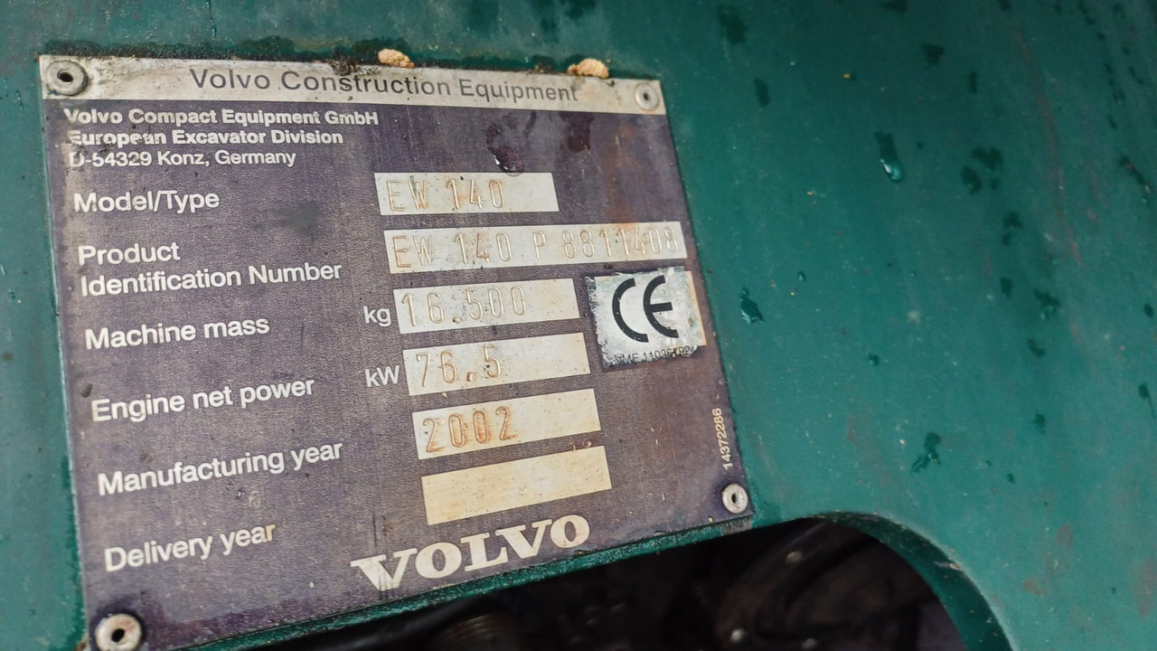 Cho thuê  Volvo EW140 Volvo EW140: hình 7