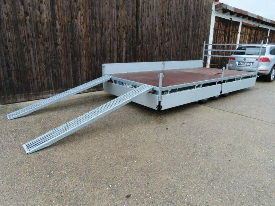 Hulco - PKW Anhänger Tridem, 3,5 to Leihanhänger Mietfahrzeug 5m - Rơ moóc thùng lửng/ Phẳng: hình 1 Hulco - PKW Anhänger Tridem, 3,5 to Leihanhänger Mietfahrzeug 5m - Rơ moóc thùng lửng/ Phẳng: hình 1