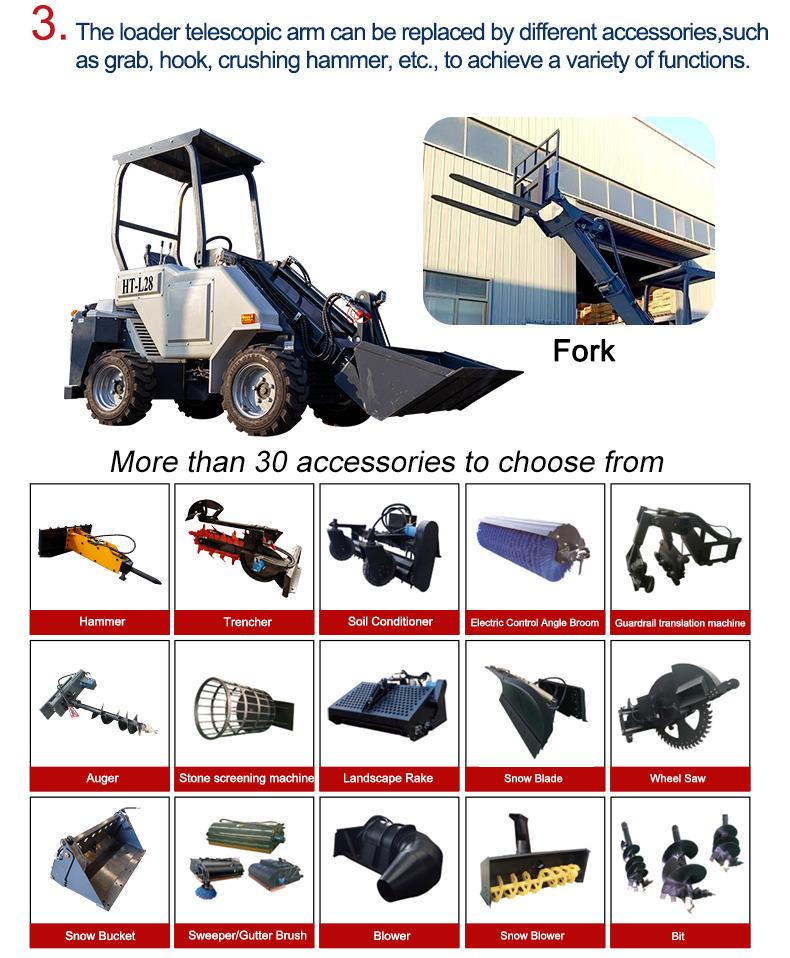L28 Telescopic Arm Loader With Multi-function Accessories - Máy xúc lật bánh lốp kính thiên văn: hình 2 L28 Telescopic Arm Loader With Multi-function Accessories - Máy xúc lật bánh lốp kính thiên văn: hình 2
