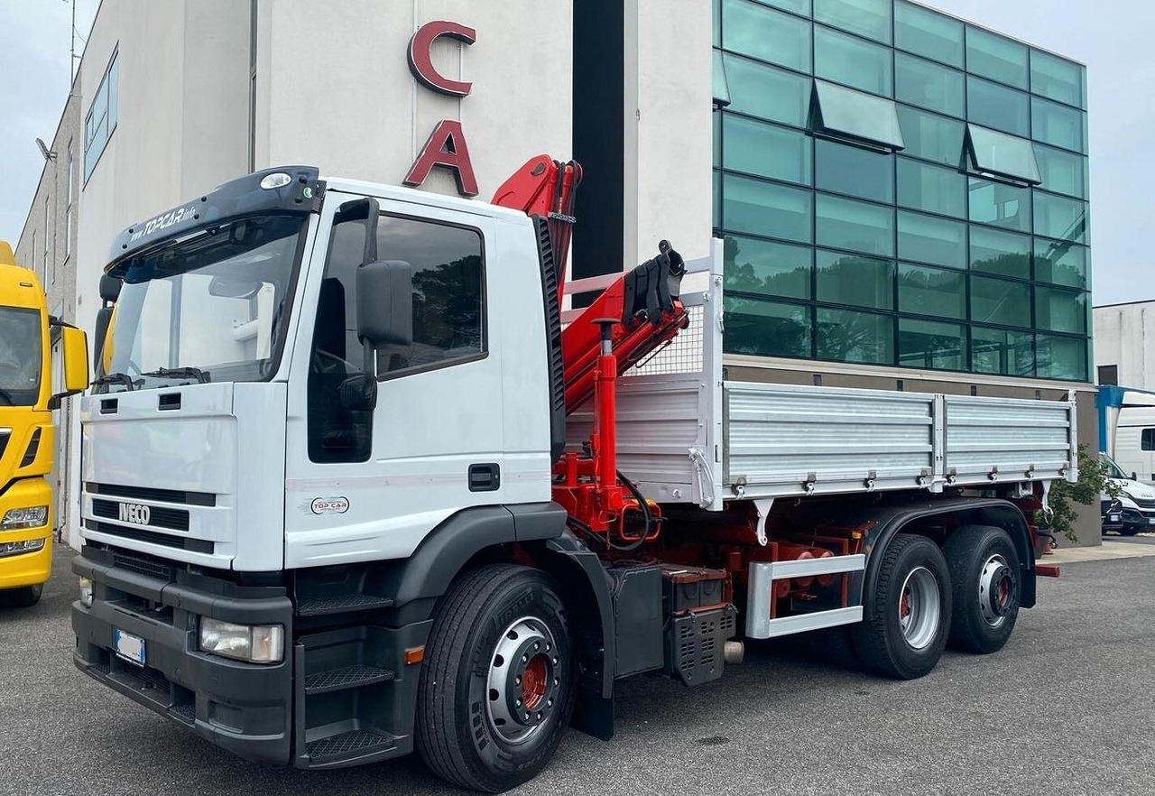 IVECO 440E38 RIBALTABILE TRILATERALE E GRU FASSI - Xe tải thùng lửng/ Phẳng, Xe cẩu tự hành: hình 1 IVECO 440E38 RIBALTABILE TRILATERALE E GRU FASSI - Xe tải thùng lửng/ Phẳng, Xe cẩu tự hành: hình 1