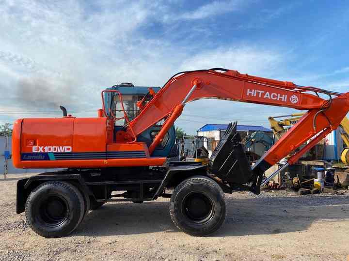 Used Hitachi Ex100WD Wheel Excavator for Sale Japan Made Hitachi Ex100wd Wheeled Excavator for Sale - Máy xúc bánh lốp: hình 2 Used Hitachi Ex100WD Wheel Excavator for Sale Japan Made Hitachi Ex100wd Wheeled Excavator for Sale - Máy xúc bánh lốp: hình 2