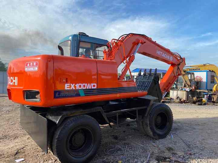 Used Hitachi Ex100WD Wheel Excavator for Sale Japan Made Hitachi Ex100wd Wheeled Excavator for Sale - Máy xúc bánh lốp: hình 4 Used Hitachi Ex100WD Wheel Excavator for Sale Japan Made Hitachi Ex100wd Wheeled Excavator for Sale - Máy xúc bánh lốp: hình 4