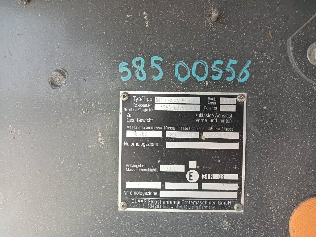 Máy gặt đập Claas Lexion 570: hình 19