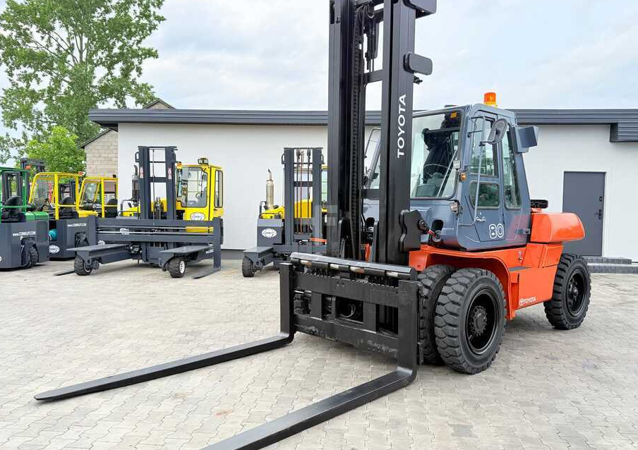 Toyota 60-5FD80 / DIESEL / DUPLEX - 4500MM / NEW TYRES / HEATED CABIN / 8 TON / UDT / EXCELLENT CONDITION - Xe nâng diesel: hình 2 Toyota 60-5FD80 / DIESEL / DUPLEX - 4500MM / NEW TYRES / HEATED CABIN / 8 TON / UDT / EXCELLENT CONDITION - Xe nâng diesel: hình 2