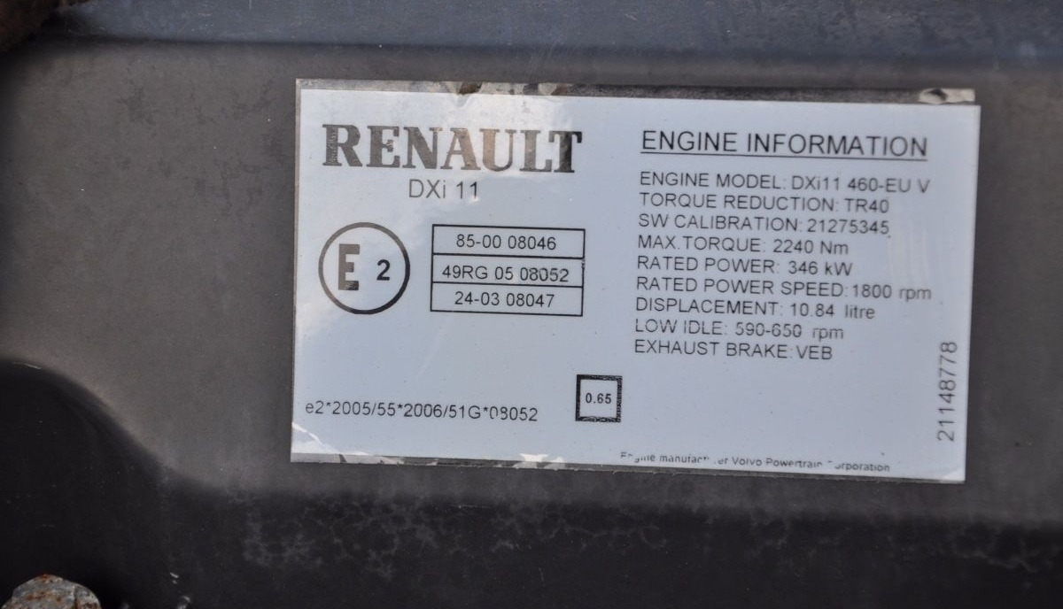 Renault DXi11 Renault PREMIUM DXI - Động cơ cho Xe tải: hình 3 Renault DXi11 Renault PREMIUM DXI - Động cơ cho Xe tải: hình 3