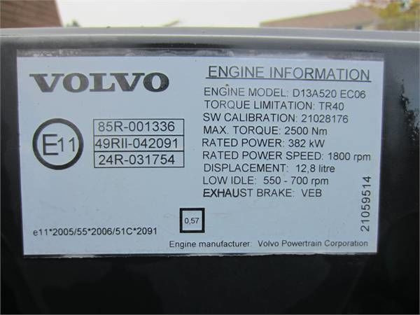 Volvo D13A 520 HP VEB E5 Volvo FH 13 - Động cơ cho Xe tải: hình 3 Volvo D13A 520 HP VEB E5 Volvo FH 13 - Động cơ cho Xe tải: hình 3