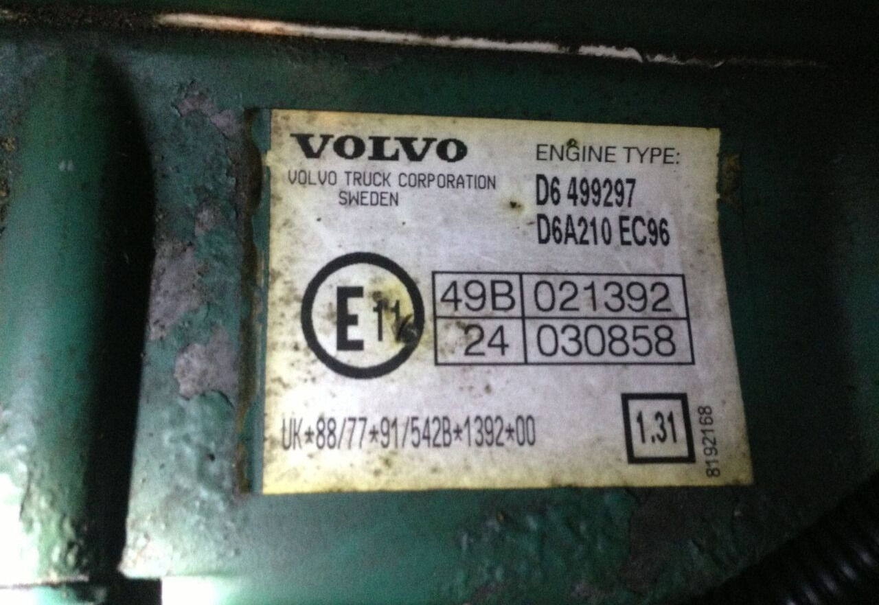 Volvo FL 612 D6A 210 E2 Volvo FL - Động cơ cho Xe tải: hình 2 Volvo FL 612 D6A 210 E2 Volvo FL - Động cơ cho Xe tải: hình 2