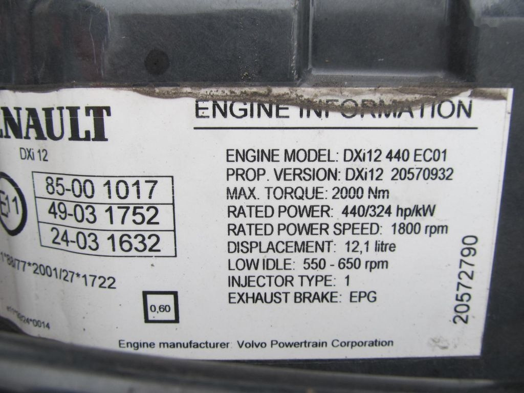 Renault Magnum DXI12 - Động cơ cho Xe tải: hình 4 Renault Magnum DXI12 - Động cơ cho Xe tải: hình 4