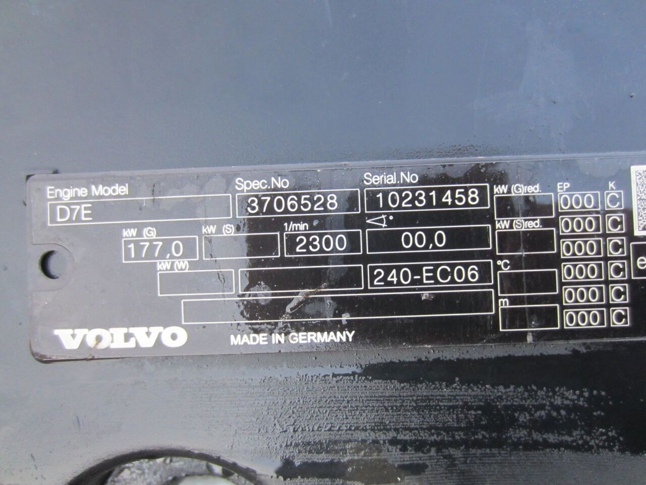 Volvo D7E 240 Volvo FL - Động cơ cho Xe tải: hình 4 Volvo D7E 240 Volvo FL - Động cơ cho Xe tải: hình 4