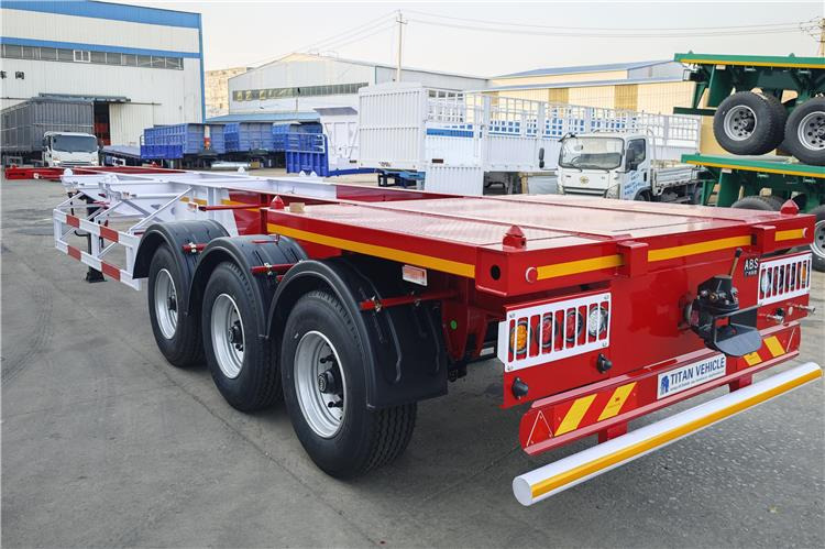 TITAN 3 Axle 40ft Container Chassis Trailer for Sale In Guam - Sơ mi rơ moóc khung gầm: hình 3 TITAN 3 Axle 40ft Container Chassis Trailer for Sale In Guam - Sơ mi rơ moóc khung gầm: hình 3