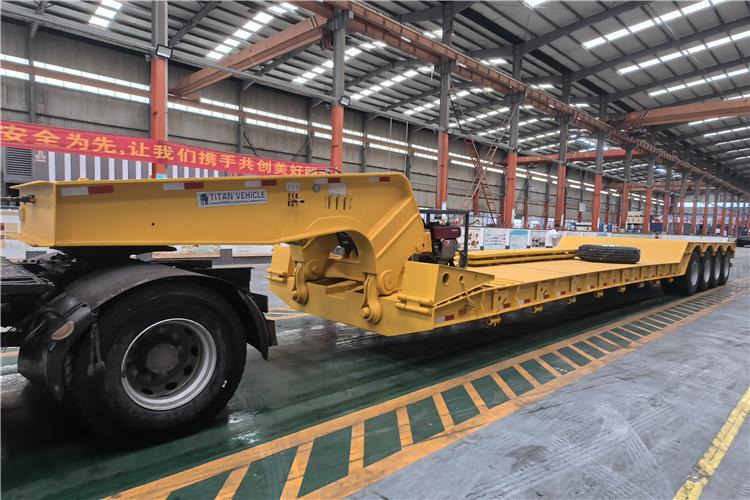 TITAN 4 Axle 100 Ton Removable Gooseneck Trailer for Sale in PNG - Sơ mi rơ moóc thùng thấp: hình 1 TITAN 4 Axle 100 Ton Removable Gooseneck Trailer for Sale in PNG - Sơ mi rơ moóc thùng thấp: hình 1