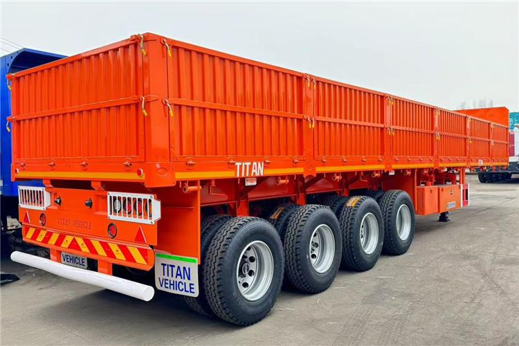 TITAN 4 Axle Trailers With Side Walls for Sale In Malawi - Sơ mi rơ moóc thùng lửng/ Phẳng: hình 1 TITAN 4 Axle Trailers With Side Walls for Sale In Malawi - Sơ mi rơ moóc thùng lửng/ Phẳng: hình 1