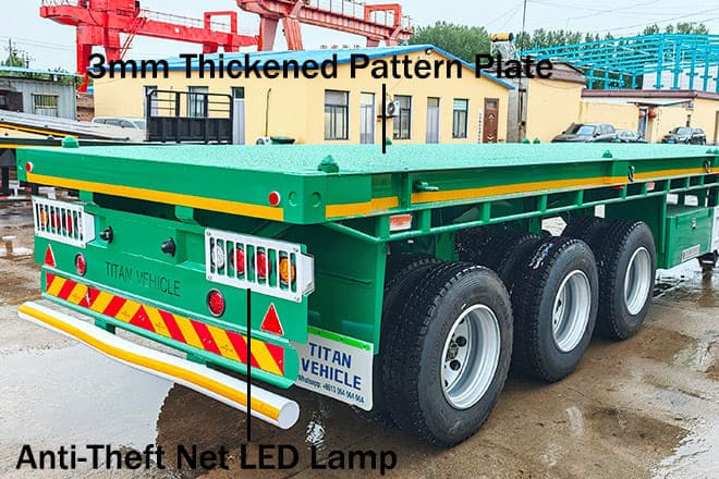 TITAN 40 Foot Tri Axle Flat Deck Trailer for Sale in Senegal - Sơ mi rơ moóc thùng lửng/ Phẳng: hình 4 TITAN 40 Foot Tri Axle Flat Deck Trailer for Sale in Senegal - Sơ mi rơ moóc thùng lửng/ Phẳng: hình 4
