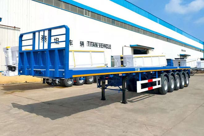 TITAN 5 Axle New Flatbed Trailers for Sale in Mauritius - Sơ mi rơ moóc thùng lửng/ Phẳng: hình 3 TITAN 5 Axle New Flatbed Trailers for Sale in Mauritius - Sơ mi rơ moóc thùng lửng/ Phẳng: hình 3