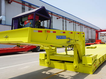 TITAN 60T Detach Lowboy Gooseneck for Sale in Congo - Sơ mi rơ moóc thùng thấp: hình 2 TITAN 60T Detach Lowboy Gooseneck for Sale in Congo - Sơ mi rơ moóc thùng thấp: hình 2