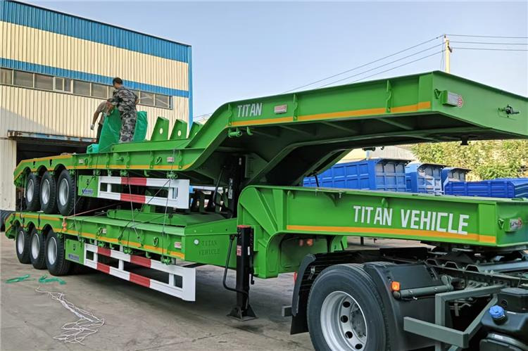 TITAN 80 Ton Equal Width Low Bed Truck Trailer for Sale In Ghana - Sơ mi rơ moóc thùng thấp: hình 3 TITAN 80 Ton Equal Width Low Bed Truck Trailer for Sale In Ghana - Sơ mi rơ moóc thùng thấp: hình 3