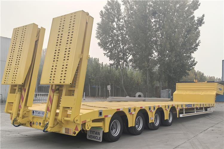 TITAN Heavy Duty 4 Low Bed Trailer for Sale Price In Guinea - Sơ mi rơ moóc thùng thấp: hình 3 TITAN Heavy Duty 4 Low Bed Trailer for Sale Price In Guinea - Sơ mi rơ moóc thùng thấp: hình 3